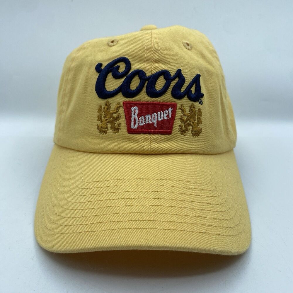 Coors Banquet Hat American Needle Yellow Adjustable OSFA Beer Drink Party NWOT